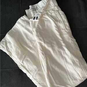 Abercrombie White Linen Trouser Pant